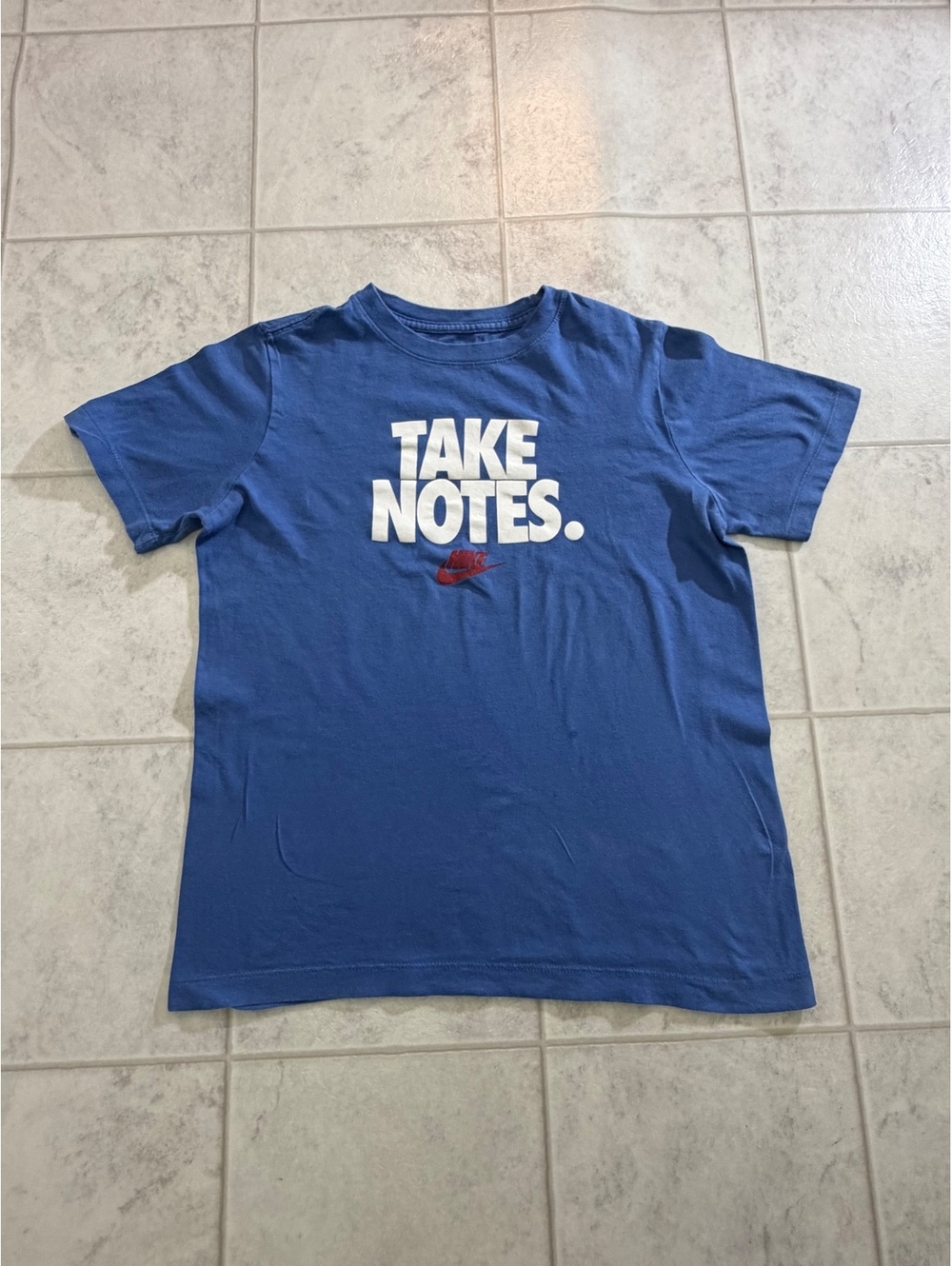 Nike 'Take Notes' Blue T-Shirt Large